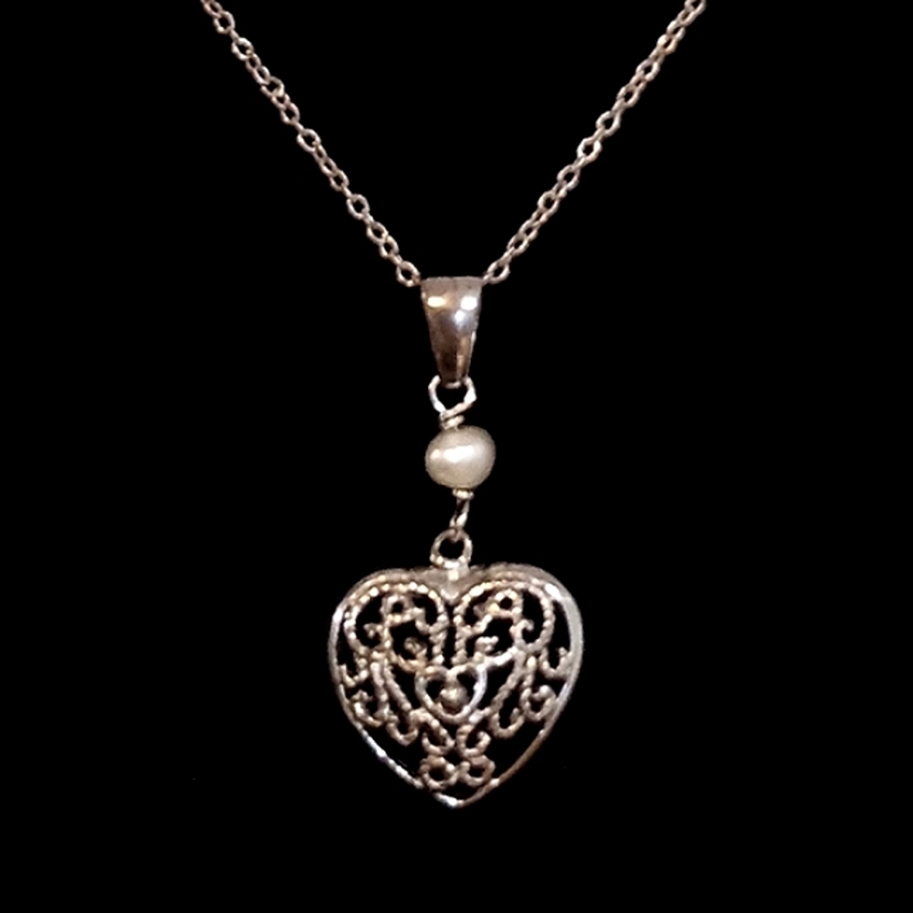 925 heart necklace - Picture 1 of 11